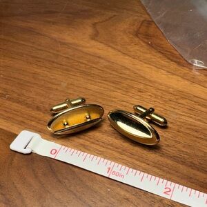 SWANK Gold Tone Oval Cufflinks